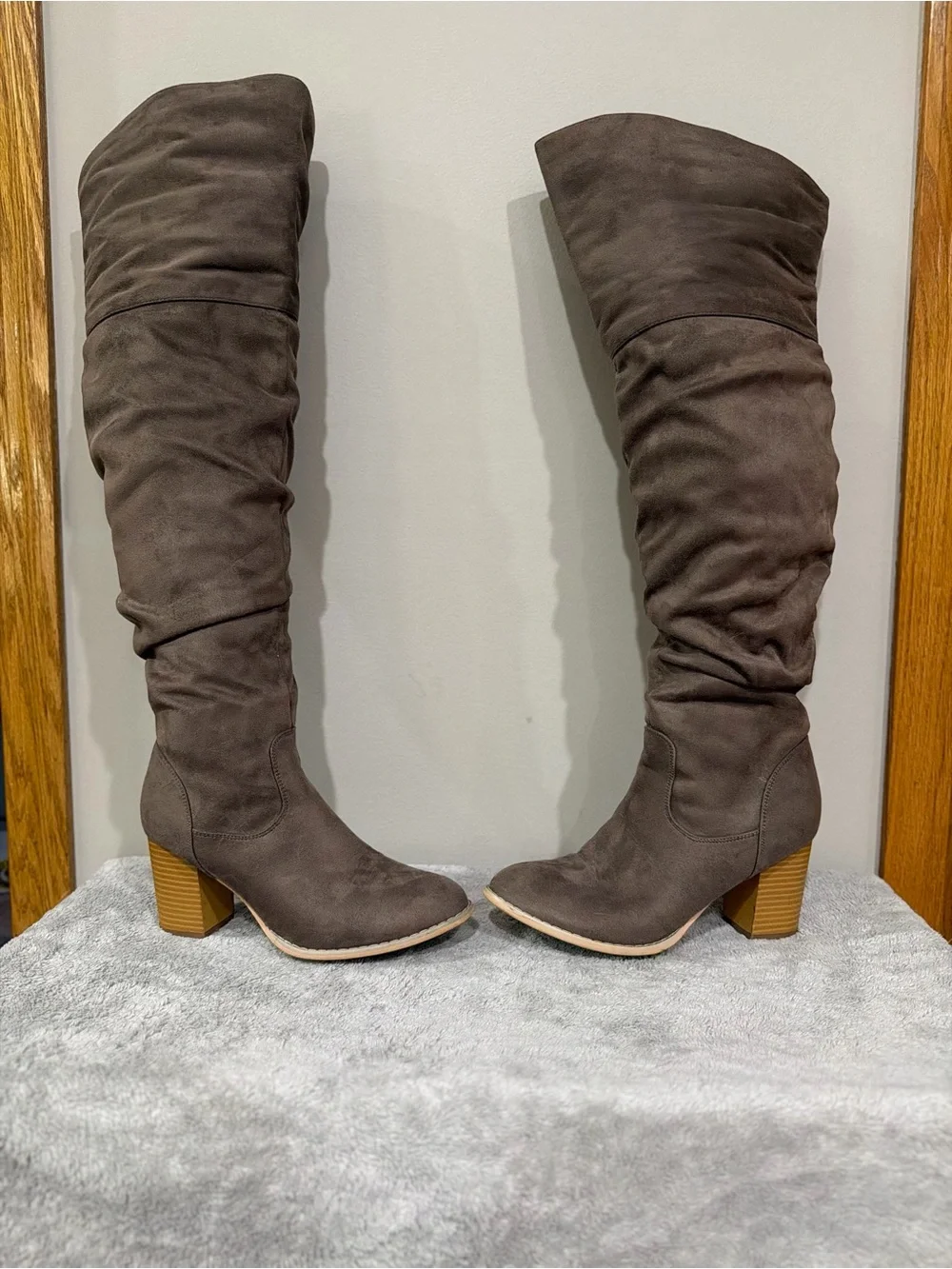 Journee Collection Over-the-Knee Slouch Boots - Brown